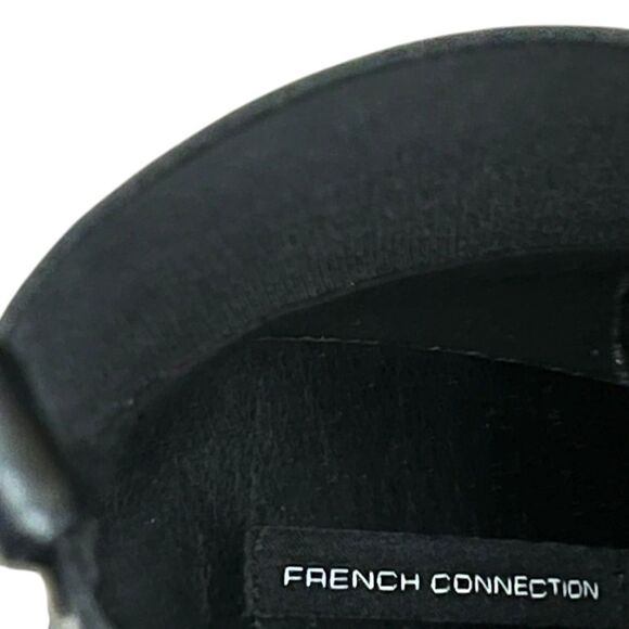 French Connection Boots Black 4”/Heels Vegan Leather Stretch Pull On Sz 10 - Picture 10 of 12